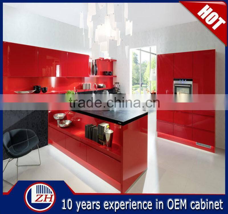 Customized modern kitchen cabinets high gloss kitchen cabinet