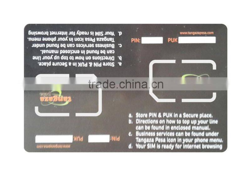 Hot Selling CDMA UIM Card for telecom operator with personlaized data