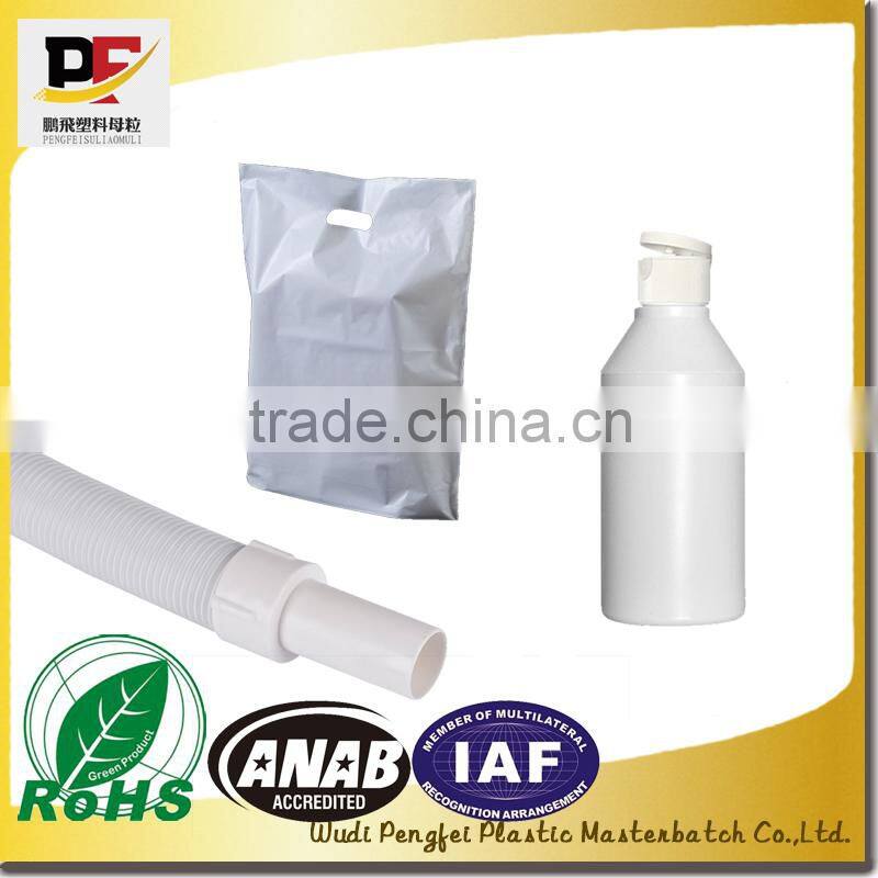 Mater batch, TiO2 White masterbatch for film/injection molding/house ware/sheet/pipe, PP/PE/ABS color masterbatch manufacturer