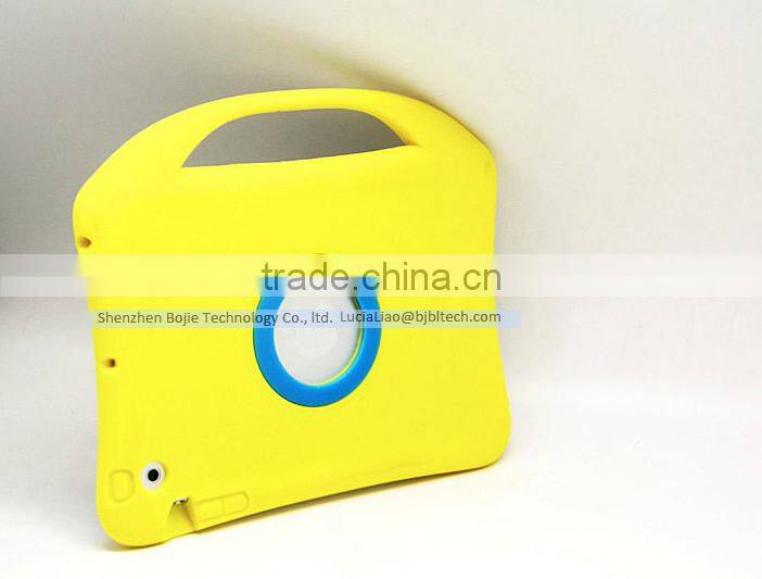 Kids Design with Handle Protective Silicone Rubber Tablet Case for iPad air 2