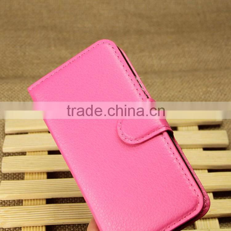 Hot Selling Ultra Thin Lichee PU Leather Case Wallet Folio Flip Cover for Samsung GALAXY S4 mini i9190