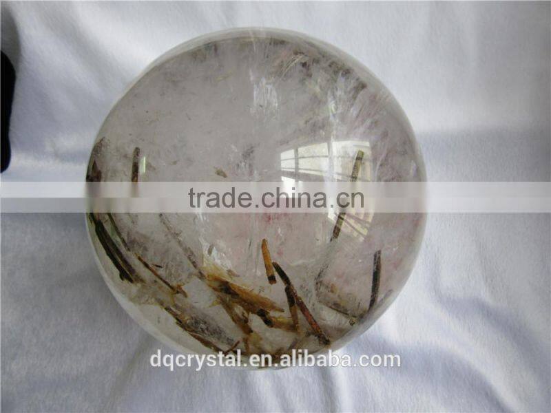 Eye-catching rutilated ball ,home decor crystal ball,gifts for crystal ball