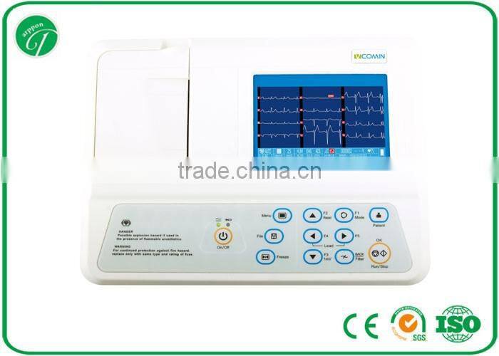 Single channel portable ECG machine price with standard 12 leads