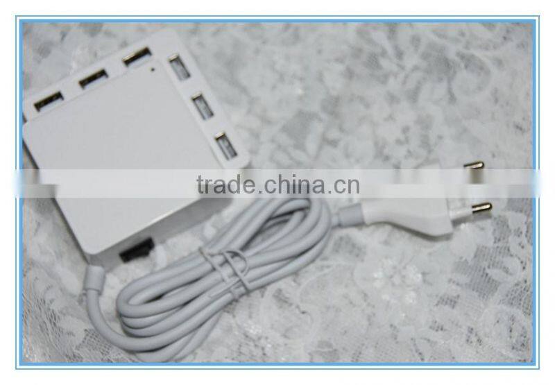 6 port AC power usb travel charger socket for for Iphone, Ipad, Samsung, Nexus, HTC, Sony and More