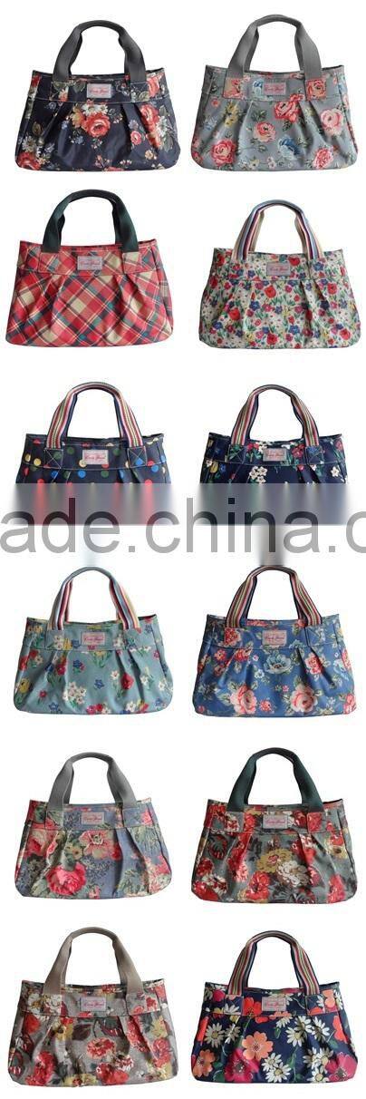 European style Flowers Print Ladies Waterproof Canvas Handbag