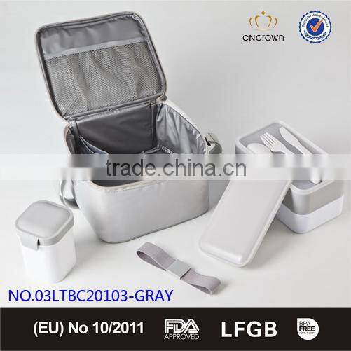 3PCS Dinnerware Set, Bento Lunch Box Set of 3, BPA Free Bento Lunch Box and Sealed Cups