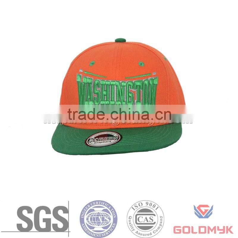 Welcomed shining color 3D embroidery snapback cap