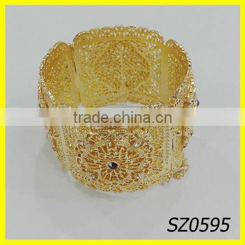 Wholesale moroccan jewelry murano glass bracelet rigid bracelets with strass