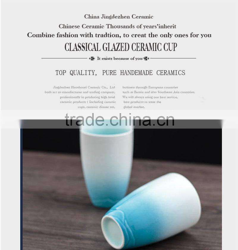 Factory sea blue color change ceramic mug CC-C017