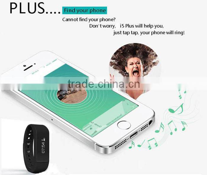 best selling I5 Plus Smart Bracelet Bluetooth 4.0 Waterproof Sleep Monitor Smart band Android 4.3 & IOS7.0 smart watch