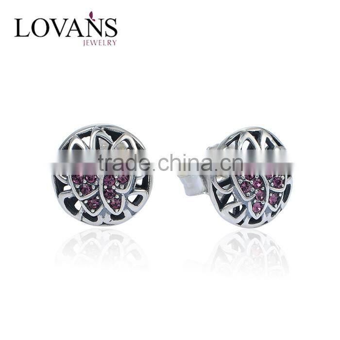 China Factory Made 925 Sterling Silver Jewelry Wholesale Top Design Earring