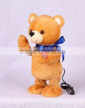 Animated swing body stuffed animal plush toy, christmas Reindeer with MP3 player function