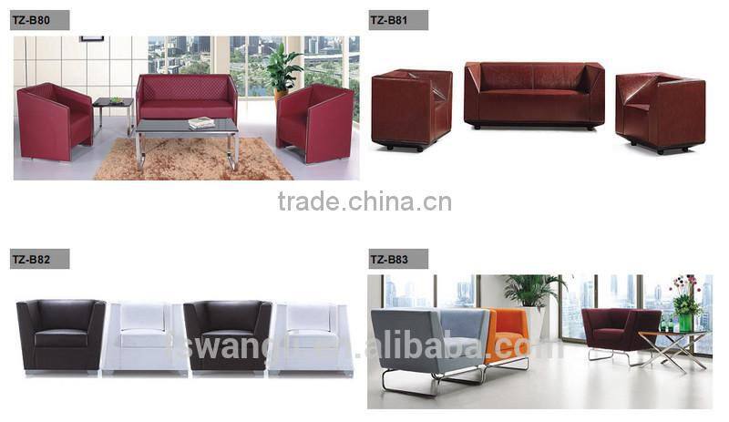 Diamond style reddish brown modern leisure sofa set