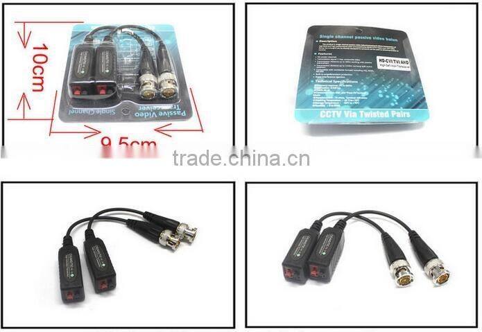 HD AHD CVI TVI single BNC video balun for CCTV security