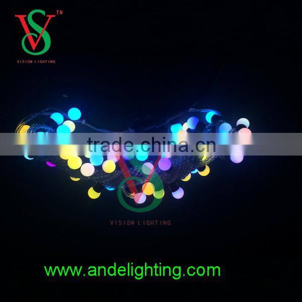 Factory wholesale New design clear wire led ball string light outdoor lighting