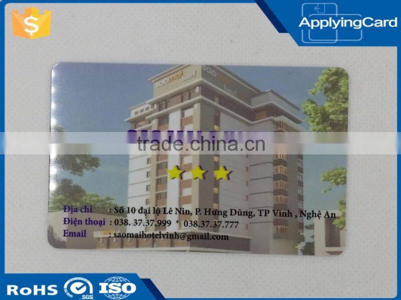 Printing PVC Contactless Smart Card for Hotel key card from China professional card Manufacturer