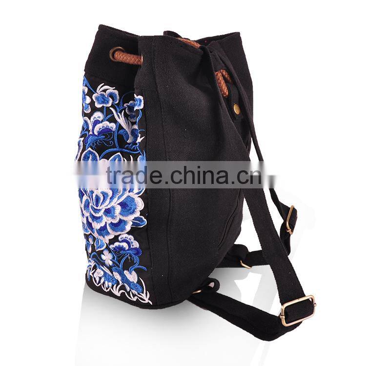 China high quality canvas bag ethnic canvas bohemian bags woman fashion backpack woman