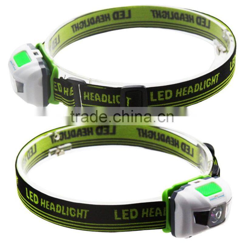 Mini 4 Mode Waterproof 200 Lumen R3 2 LED Flashlight Super Bright Headlight Headlamp Torch Lanterna with Headband