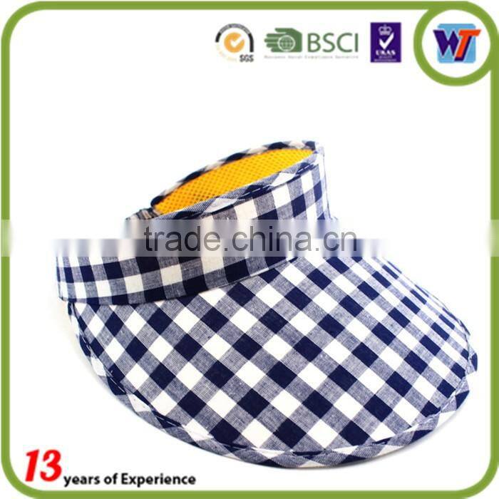 Custom kids/children sun visor caps printed with hook and loops closure