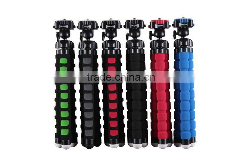 Fotopro hot sell octopus shape sponge Mini Flexible Tripod for camera or phone