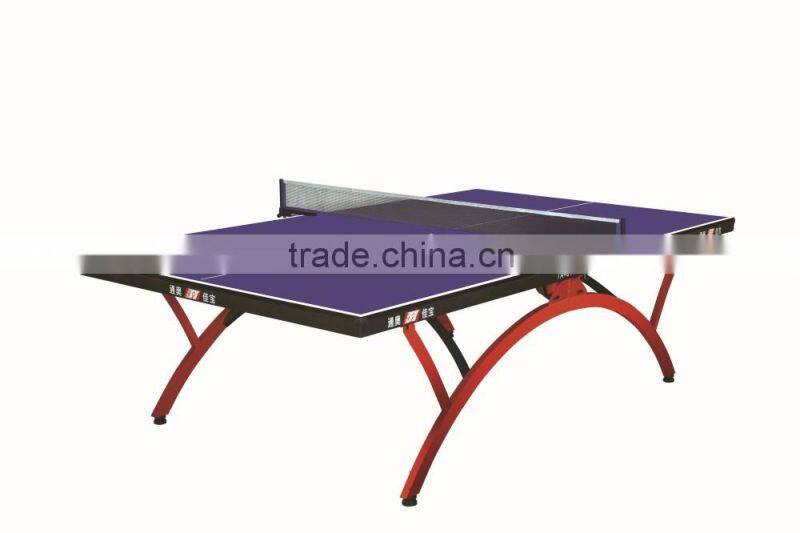 Blue color red frame table tennis table with Portable Post clip