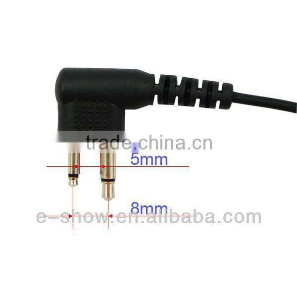 New Black 2 PIN Ear Rod Headphone for Motorola Radio Two-way Radios GP88 GP300 GP2000 P040 PRO1150