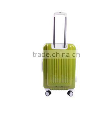 pc travel luggage with hard shell case spinner wheels ,new fashion rolling suitcase HX-1526
