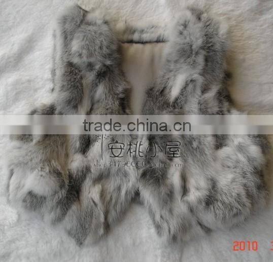2015 new arrival real rabbit fur vest for child