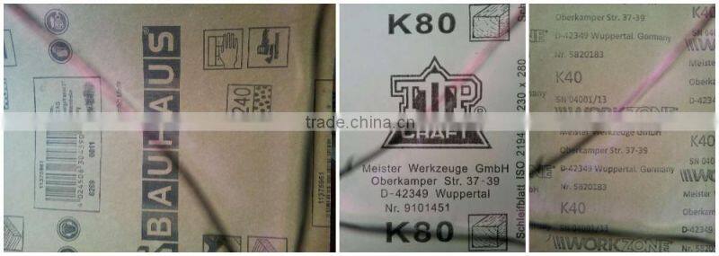 dry sandpaper belt rolls for wood decoration