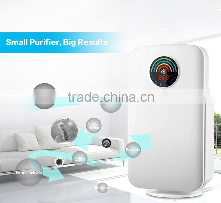 Car Air Purifier HEPA Filter Air cleaner Freshener Cleaner Loniser with Colour Changing LED Light