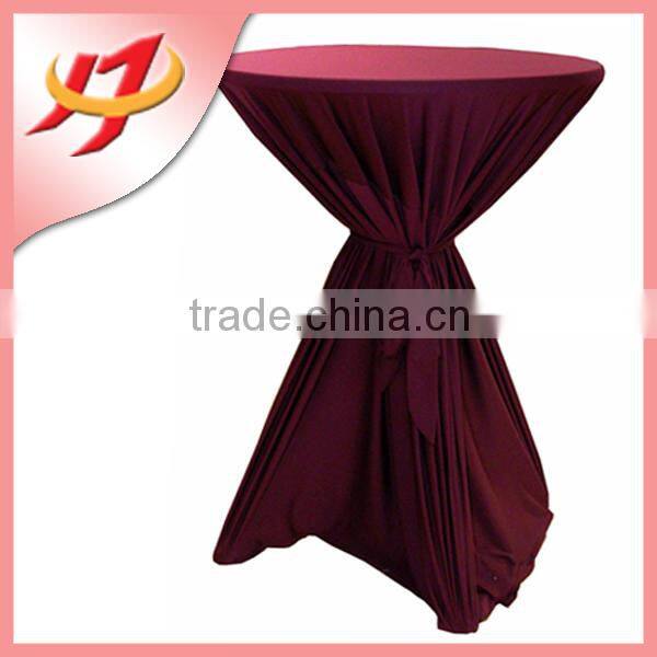 Hot Sale Cheap Custom Lycra Spandex Round high bar cocktail table cloth for wedding