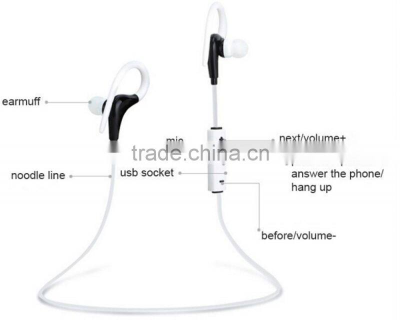 2016 Sports Wireless Handfree Stereo Headset Headphone bluetooth BT-1 for iphones