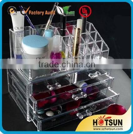 2014 Clear Acrylic Cosmetic Makeup Organizer Drawer for Storage