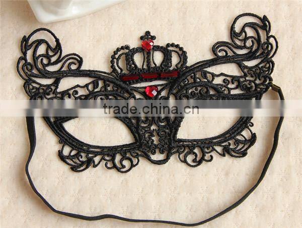 MYLOVE Red crystal sexy black lace mask wholesale MLMJ19