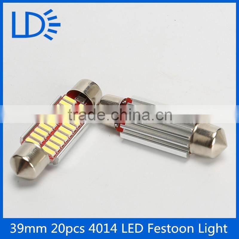 Led Car Bulbs 39mm Canbus Led Light 10-30v 20SMD 4014 festoon light