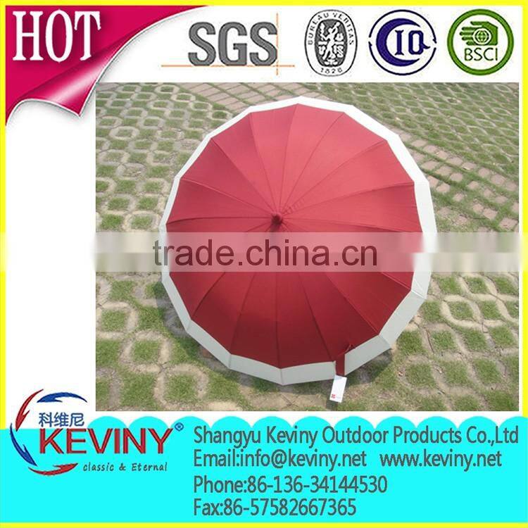 16panels rain umbrella with cheap price manufacture by china parasol factory