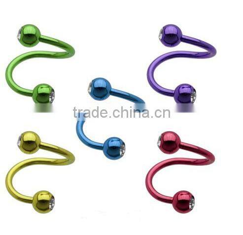 Stainless Steel Flexo Twist Helix Cartilage Ring Earring Piercing Ear Piercing Nose ring