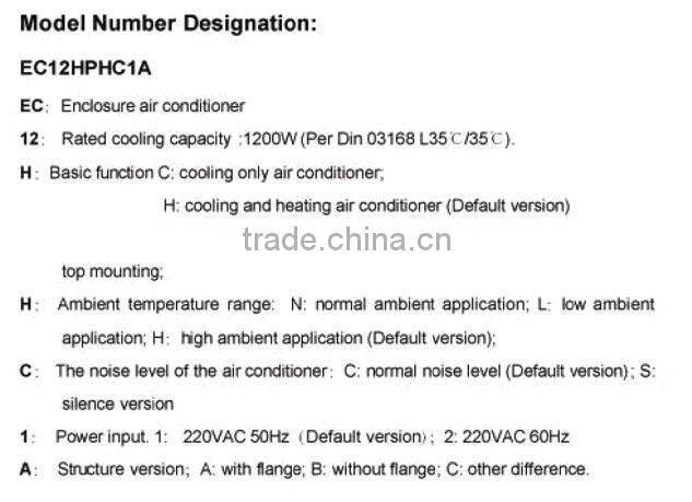 industrial AC air conditioner for telecom cabinet