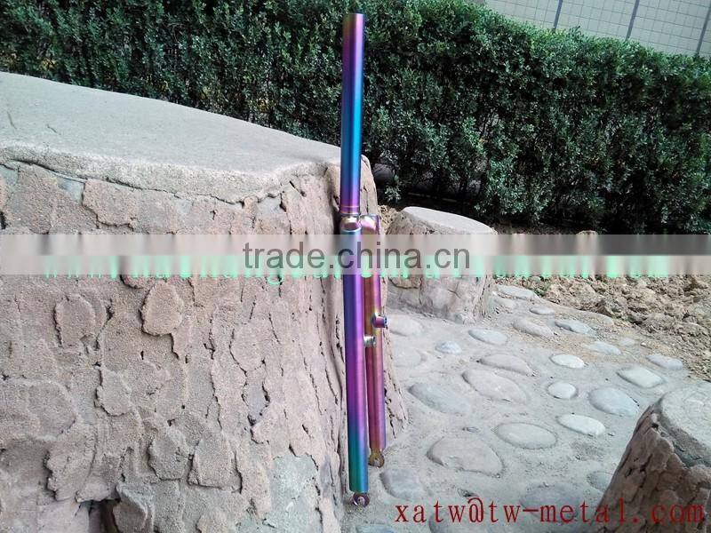 titanium MTB fork with rainbow colour rainbow colour MTB fork