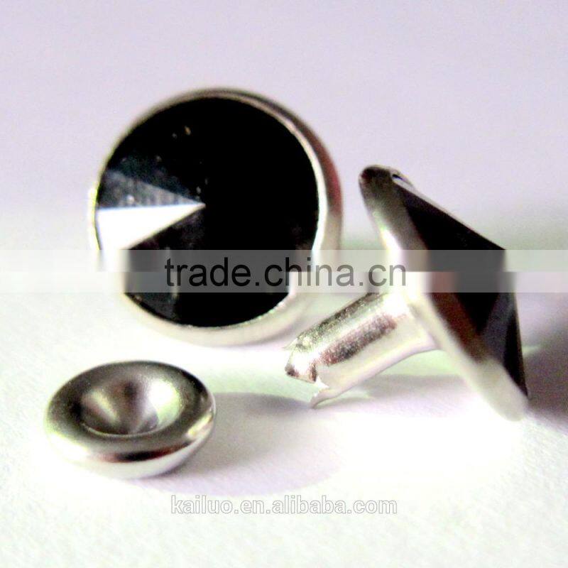 Black A stone rivet for lady jeans/hand bag/hat