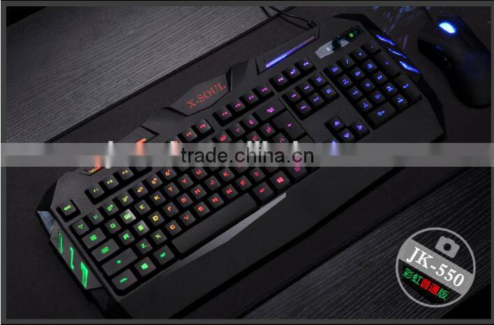 latest neon light transparent plastic gaming computer keyboard
