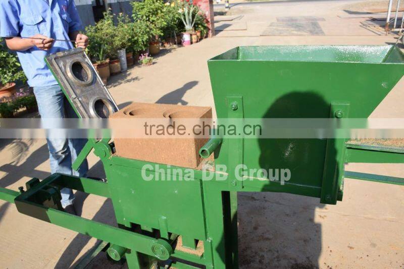 hand type popular hot sale Africa interlock soil cement brick machine