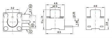 FTVCP03 3 pin right angle type tact switch 4.5x4.5mm