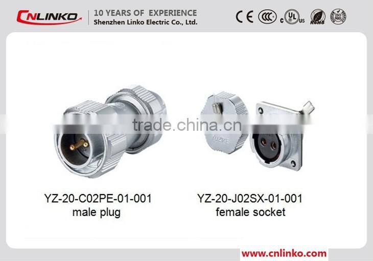 Lower price IP65/67 waterproof 2 pin power supply plug