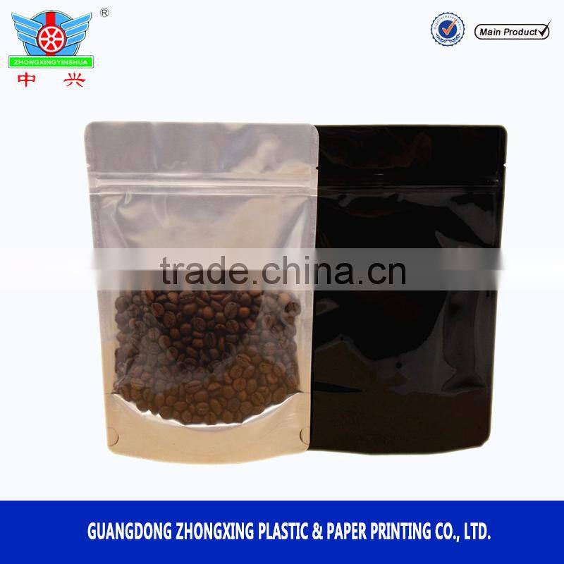 Tea bag with zipper stand up plastic packaging aluminum foil quad seal side gusset pouch