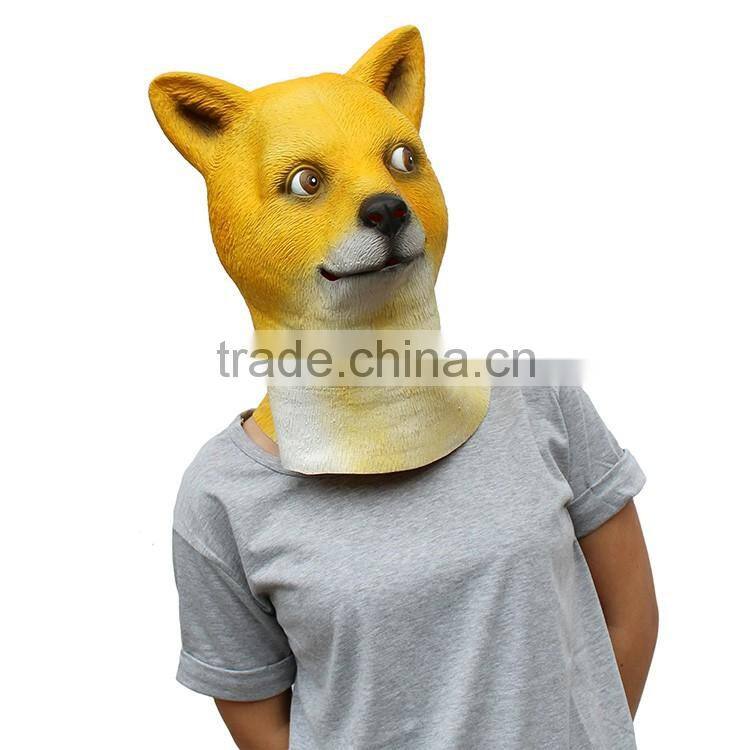 Wholesale masquerade latex dog head mask for Halloween