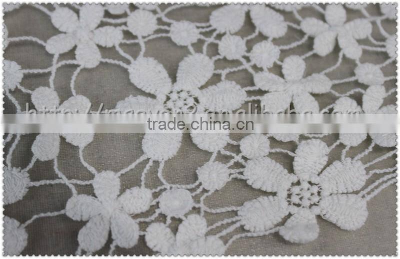 2016 new wholesale machine embroidery neckline 100% cotton crochet lace collar