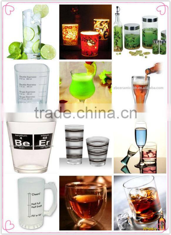 hotsale promotion pilsner beer glass with design with color box