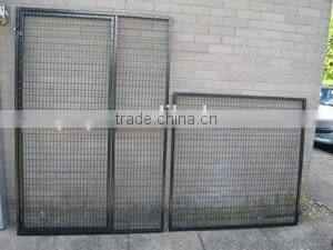 Walk in parrot enclousure cage yard extending from conservatory cat aviary welded run cage