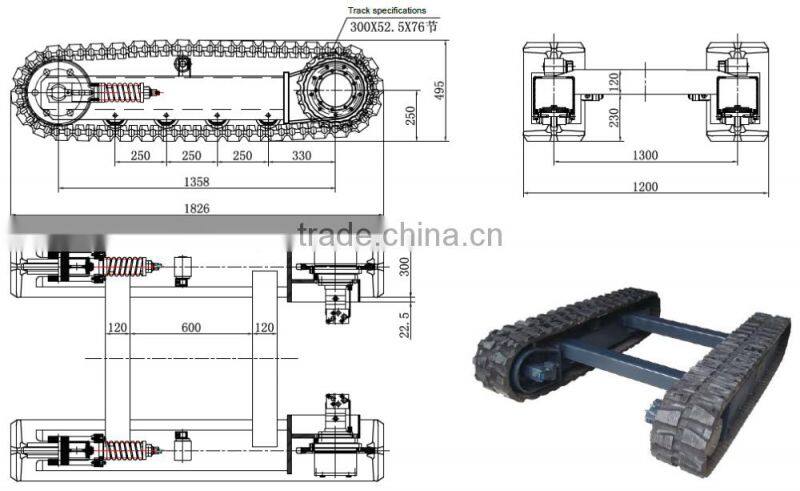 8 ton rubber track chassis